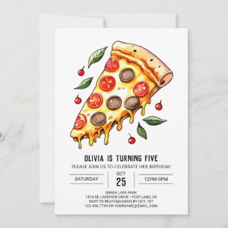 Kinder Käse Pizza Geburtstag Einladung