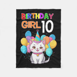 Kinder Katze Geburtstag 10 Geburtstagsparty Girls Fleecedecke