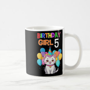 Kinder Katze Geburtstag 5 Geburtstagsparty Girls 5 Kaffeetasse