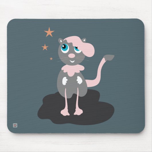 Kinder Katzen Illustration Süße Cartoon-Katze Mousepad (Vorne)