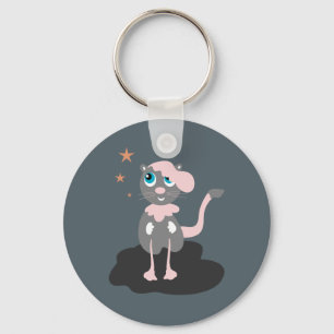 Kinder Katzen Illustration Süße Cartoon-Katze Schlüsselanhänger