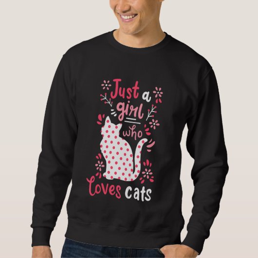 Kinder Katzen nur ein Mädchen Sweatshirt (Vorderseite)