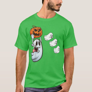 Kinder Kind Kids Funny Halloween Pumpkin Eating Gh T-Shirt