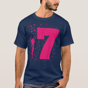 Kinder Kind Kind Geburtstag Alter 7 Sieben Jahre A T-Shirt