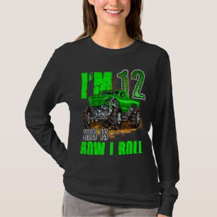Kinder Kinder 12. Geburtstag Monster LKW für Junge T-Shirt
