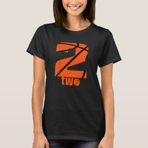 Kinder Kinder 2 Geburtstag Basketball Boy Geboren T-Shirt
