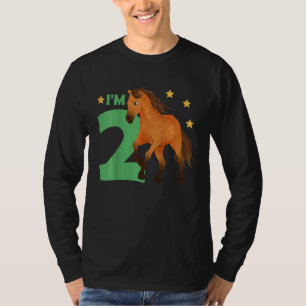 Kinder Kinder 2. Geburtstag Pferd 2 Jahre alt Rach T-Shirt