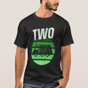 Kinder Kinder 2 Jahre alter Müllwagen Geburtstag 2 T-Shirt