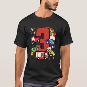 Kinder Kinder 3. Geburtstag 3 Jahre mit Feuerwehra T-Shirt