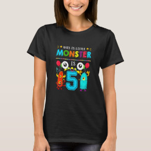 Kinder Kinder 5 Jahre alt Dieses kleine Monster is T-Shirt