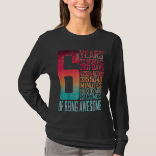 Kinder Kinder 6. Geburtstag 6 Jahre alt 72 Monate T-Shirt