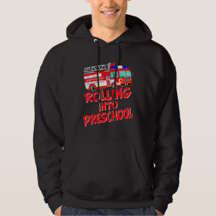 Kinder Kinder, die in den Vorschulfeuerzug fahren  Hoodie
