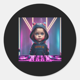 Kinder Kinder Dj Disk Jockey Spaß Kinder Edm Chris Runder Aufkleber