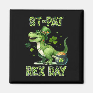 Kinder Kinder Frohe St Pat Trex Tag Dino St Patric Magnet