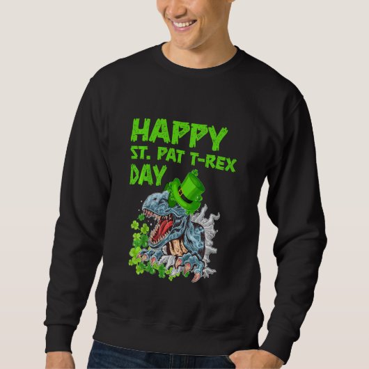 Kinder Kinder glücklich Patrick T Rex Spaß Kleinki Sweatshirt (Vorderseite)