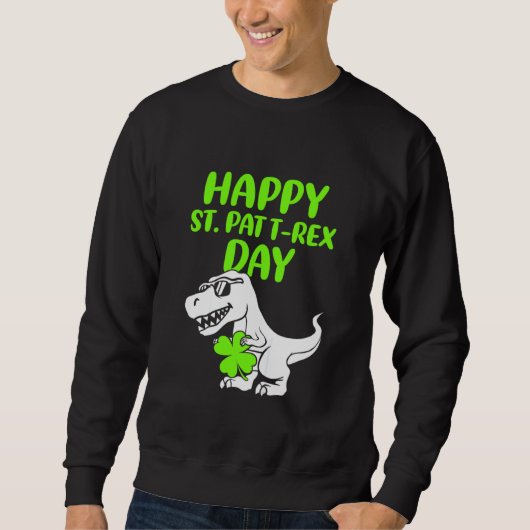 Kinder Kinder Happy St Pat Trex Day Dino St Patric Sweatshirt (Vorderseite)