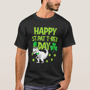 Kinder Kinder Happy St Pat Trex Day Dino St Patric T-Shirt