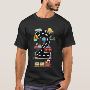 Kinder Kinder Kinder 2 Jahre alter Transport Gebur T-Shirt