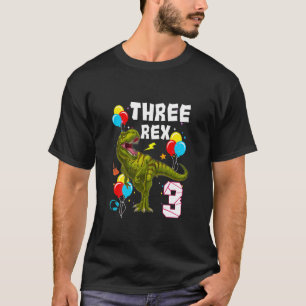 Kinder Kinder Kinder Drei Rex 3D Geburtstag Dritte T-Shirt