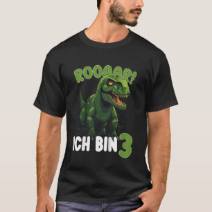 Kinder Kinder Kinder Ich bin 3 Dinosaurier Dino Ge T-Shirt