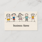 Kinder Kinder Kinder Kindermädchen Tagesbetreuung Visitenkarte (Rückseite)