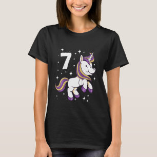 Kinder Kinder Kind's 7th Birthday Girl 7 Years Uni T-Shirt