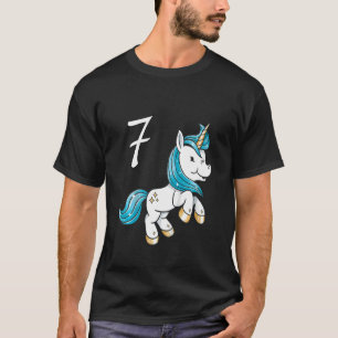 Kinder Kinder Kind's 7th Birthday Girl 7 Years Uni T-Shirt