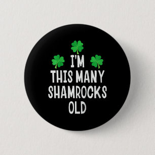 Kinder Kinder St. Patricks Day 3. Geburtstag Shamr Button