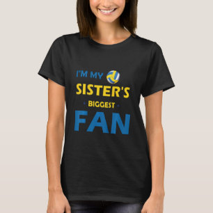 Kinder Kinder Volleyball Big Sisters Größter Fan v T-Shirt