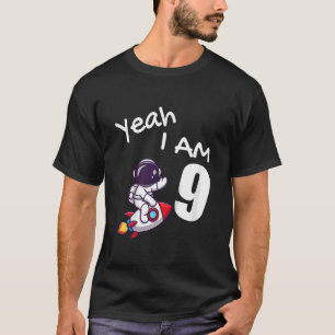Kinder Kinderastronaut 9. Geburtstagskinder 9 Jahr T-Shirt
