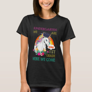 Kinder Kindergarten Abschluss Farbenfrohe UnicorGr T-Shirt