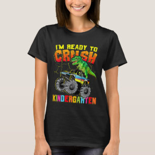 Kinder Kindergarten Dinosaurier Monster Truck Ich T-Shirt