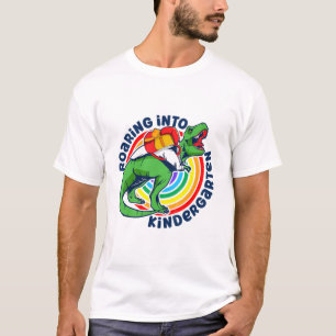 Kinder Kindergarten Dinosaurier Rotation, um zurüc T-Shirt