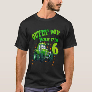 Kinder Kindergeburtstag 6 Jahre alter grüner LKW T T-Shirt