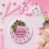 Kinder Kinderspass pinkfarbene niedliche Mädchen P Pappteller (Party)