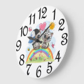 Kinder Kitten nummerierte Acrylmauer-Uhr Große Wanduhr (Winkel)