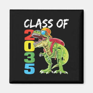 Kinder Klasse 2035 T-Rex Dinosaurier Erster Tag im Magnet