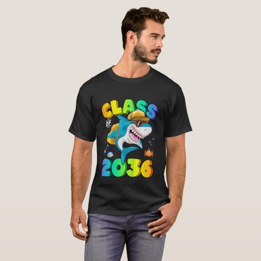 Kinder-Klasse von 2036 wachsen mit meinem Haifisch T-Shirt (Vorne ganz)