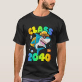Kinder-Klasse von 2040 wachsen mit meinem Haifisch T-Shirt (Vorderseite)