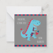 Kinder-Klassenzimmer Dinosaurier Valentine Note Ca Mitteilungskarte (Vorderseite)