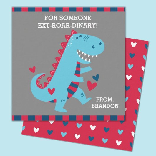 Kinder-Klassenzimmer Dinosaurier Valentine Note Ca Mitteilungskarte