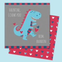 Kinder-Klassenzimmer Dinosaurier Valentine Note Ca
