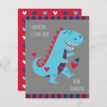 Kinder-Klassenzimmer Dinosaurier Valentine Note Ca