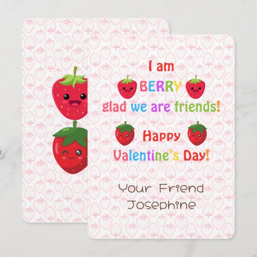 Kinder-Klassenzimmer Valentinstag Karten (Vorne/Hinten)