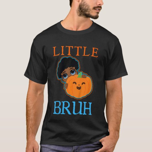 Kinder kleine Bruh Baby Bro Pumpkin in der Patchbl T-Shirt (Vorderseite)