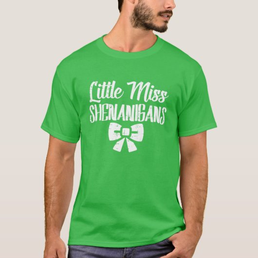 Kinder Kleine Frau Shenanigans Niedlich St Patrick T-Shirt (Vorderseite)