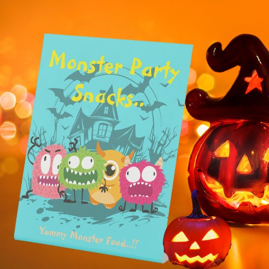 Kinder Kleine Monster Halloween-Party Snacks Sockelschild