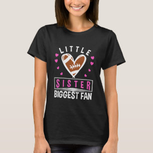 Kinder Kleine Schwester Größter Fan Fußball Schwes T-Shirt