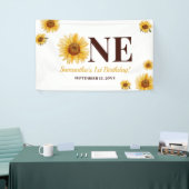 Kinder Kleine Sonnenblume Mädchen 1. Geburtstag Banner (Messeveranstaltung)