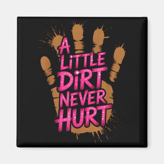 Kinder Kleiner Dreck schadet Mud Run Mudder Trail Magnet (Vorne)